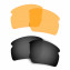 Hkuco Mens Replacement Lenses For Oakley Flak 2.0 XL Sunglasses Black/Transparent Yellow Polarized